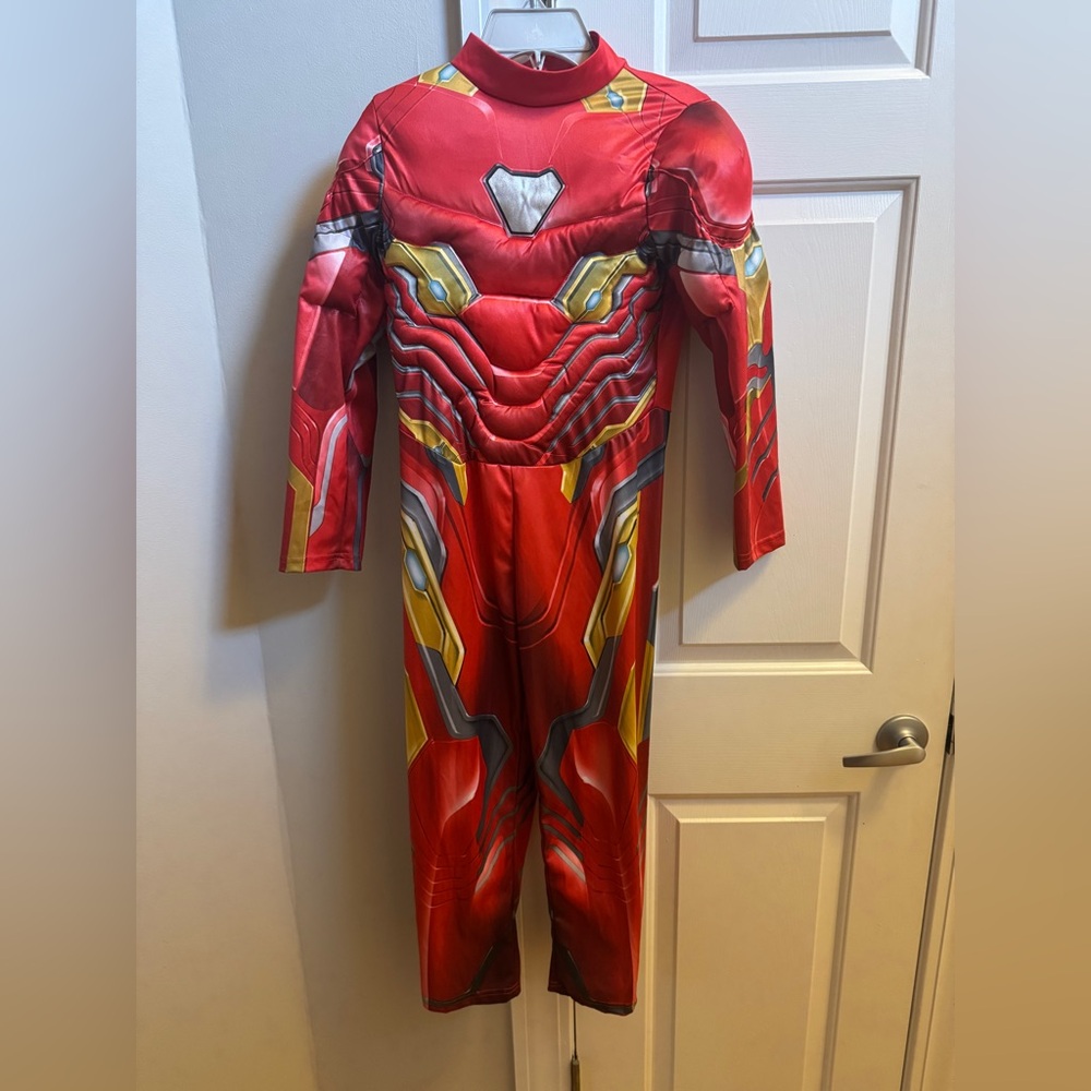 Disney Iron Man Red and Gold Superhero Costume for Kids